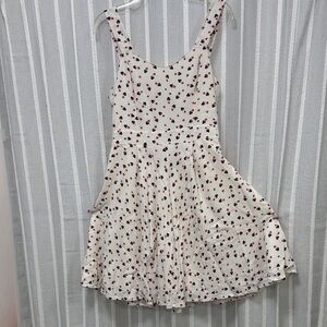 LC Lauren Conrad White and Red Floral Dress